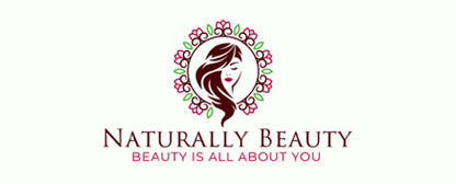 beauty logo design girl with long hair in circle with flowers